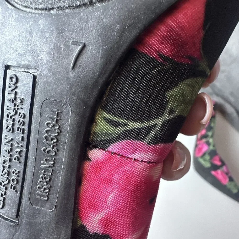 Women’s‎ Pink Floral Print Heels By Christian Soriano Size 7